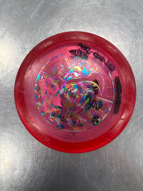 Vist Large View of Product Image Which is Used Innova SIDEWINDER Disc Golf Driver Red
