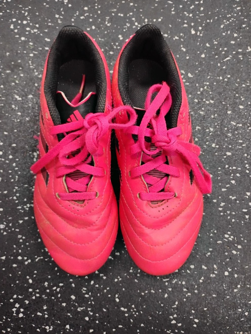 Vist Large View of Product Image Which is Used Adidas Soccer Cleats Pink Junior 01