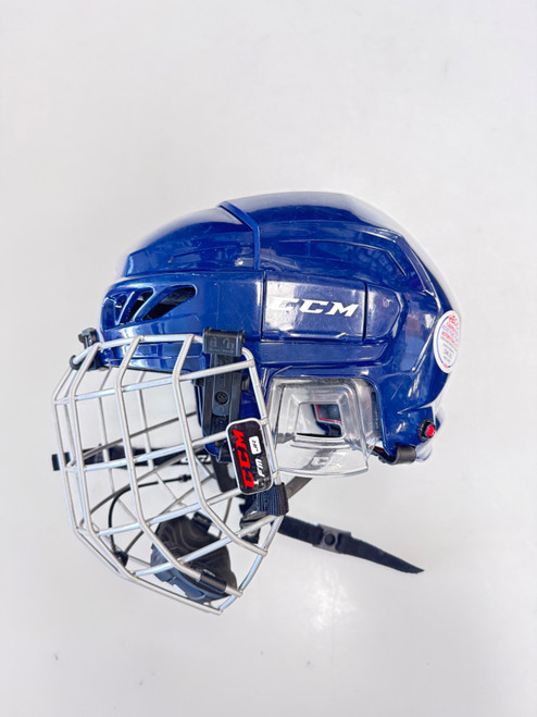 Vist Large View of Product Image Which is Used CCM FL30S Helmet Cage Combo Navy Blue SM