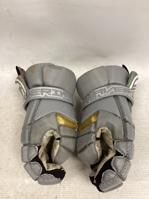 Vist Large View of Product Image Which is Used Maverik MX GLOVE Lacrosse Gloves Mens Grey MD
