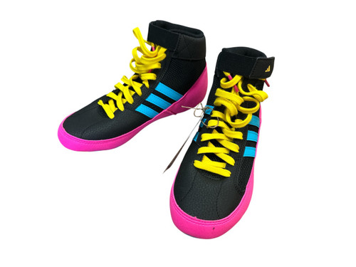 Vist Large View of Product Image Which is Used Adidas HVCK Wrestling Shoes Pink Junior 03