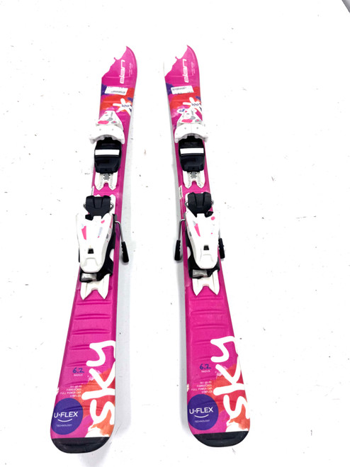 Vist Large View of Product Image Which is Used Elan SKY Girls DH Ski/Binding Pink 100 cm