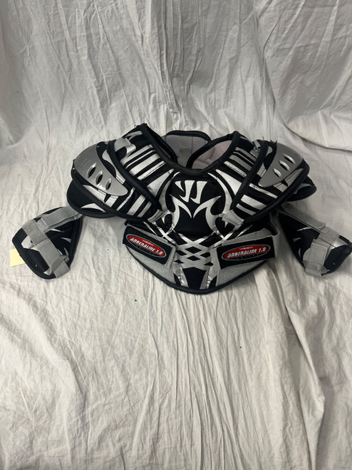 Vist Large View of Product Image Which is Used Warrior ADRENILINE Lacrosse Shoulder Pads Black SM