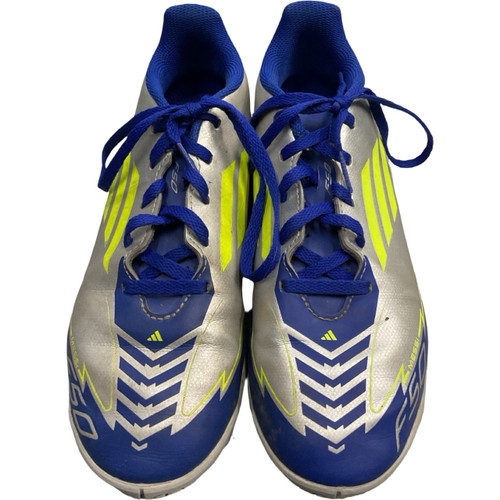 Vist Large View of Product Image Which is Used Adidas Soccer Indoor Shoes Grey Senior 5