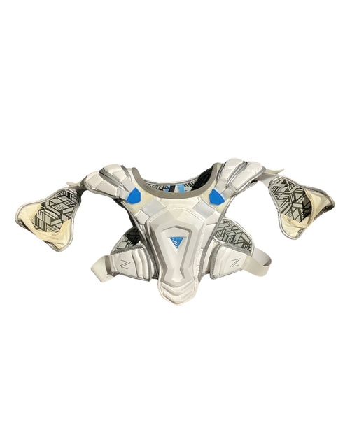 Vist Large View of Product Image Which is Used True ZEROLYTE Lacrosse Shoulder Pads White SM