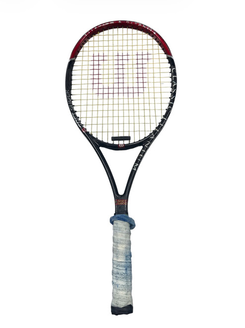 Vist Large View of Product Image Which is Used Wilson SOFT SHOCK Adult Tennis Racquet Black Unknown