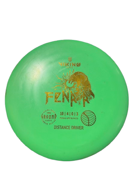 Vist Large View of Product Image Which is Used VIKING DISC FENRIR 10/4/0/3 Disc Golf Driver Green