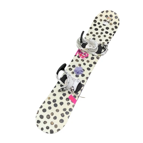 Vist Large View of Product Image Which is Used Burton SOCIAL 142 W/STILETTO BINDINGS Womens Board/Bindings White 142 cm