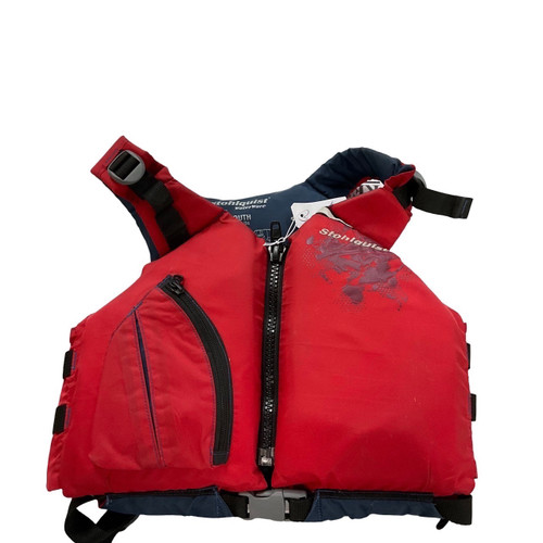Vist Large View of Product Image Which is Used Youth PFD Navy Blue And Red Youth 50-90