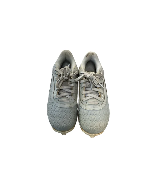 Vist Large View of Product Image Which is Used Under Armour BASEBALL CLEAT BB/SB Cleats Grey Junior 01.5