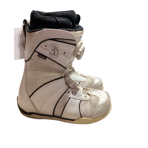 Vist Large View of Product Image Which is Used Ride SAGE BOA Mens Snowboard Boots White Senior 7