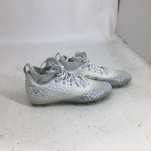 Vist Large View of Product Image Which is Used Under Armour SPOTLIGHT CLONE 3.0 SR 12 FB CLEATS Adult FB Cleats White Senior 12