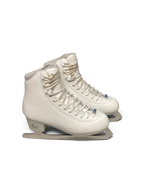 Vist Large View of Product Image Which is Used Riedell TOPAZ WomensFigure Skate White Senior 5.5