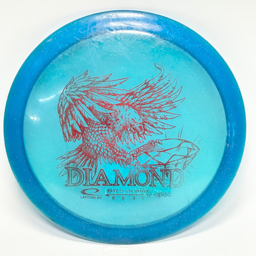 Vist Large View of Product Image Which is Used Latitude 64 OPTO DIAMOND Disc Golf Driver Royal Blue 156g