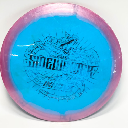 Vist Large View of Product Image Which is Used Innova HALO SIDEWINDER Disc Golf Driver Royal Blue 168g
