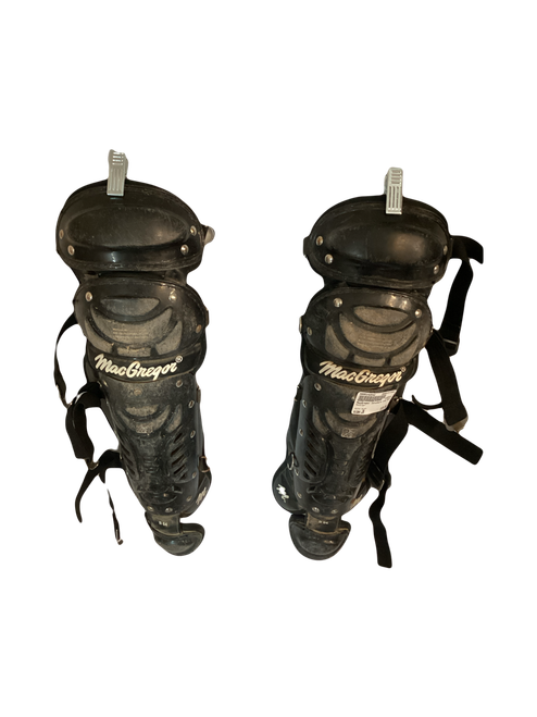 Vist Large View of Product Image Which is Used MacGregor Catchers Leg Guards Black Junior