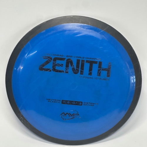 Vist Large View of Product Image Which is Used MVP NEUTRON ZENITH Disc Golf Driver Royal Blue 172g