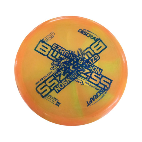 Vist Large View of Product Image Which is Used Discraft BUZZZ MISPRINT Disc Golf Mid Range Orange
