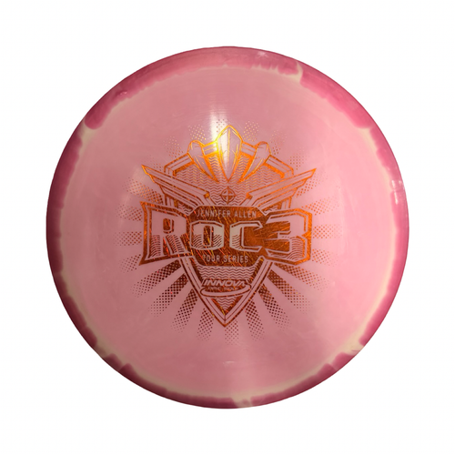 Vist Large View of Product Image Which is Used Innova TOUR SERIES ROC3 Disc Golf Mid Range Pink
