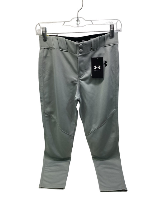 Vist Large View of Product Image Which is Used Under Armour BASEBALL PANT GREY BB/SB Pant Boys Grey LG