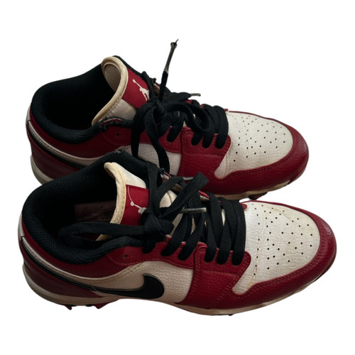 Vist Large View of Product Image Which is Used Nike JORDAN BB CLEATS 5 BB/SB Cleats White/Black/Red Junior 05