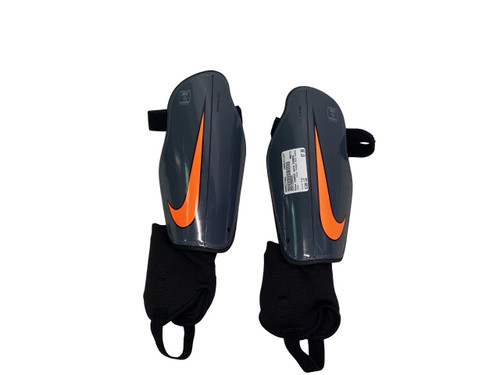 Vist Large View of Product Image Which is Used Nike CHARGE SHIN GUARDS Soccer Shin Guards Adult Grey LG