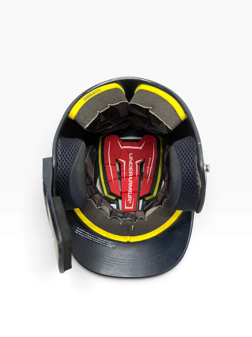 Vist Large View of Product Image Which is Used Under Armour RAC010062023 Batting Helmet No Mask Navy Blue MD