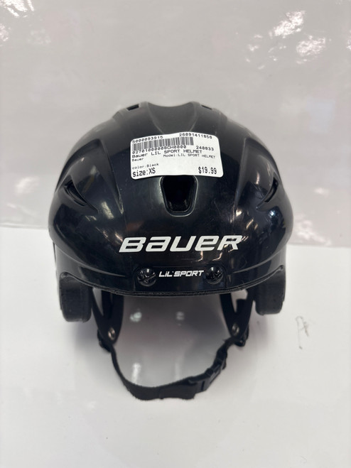 Vist Large View of Product Image Which is Used Bauer LIL SPORT HELMET Hockey Helmet Only Black XS