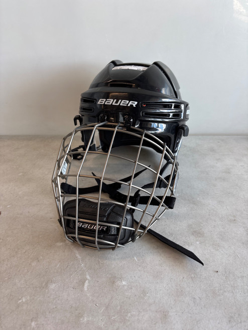 Vist Large View of Product Image Which is Used Bauer REAKT 75 COMBO Helmet Cage Combo Black SM