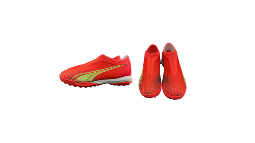 Vist Large View of Product Image Which is Used Puma ULTRA MATCH LL TT MID JR Soccer Indoor Shoes Red Junior 05.5