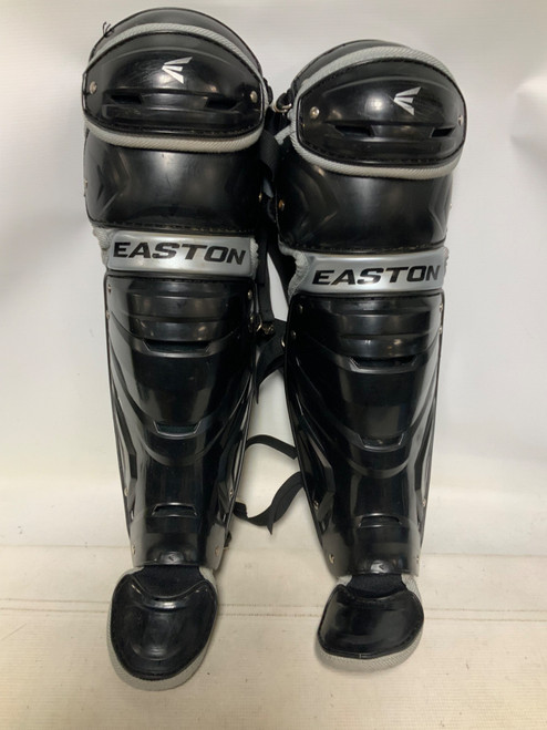 Vist Large View of Product Image Which is Used Easton GAMETIME 15+ Catchers Leg Guards Black Adult