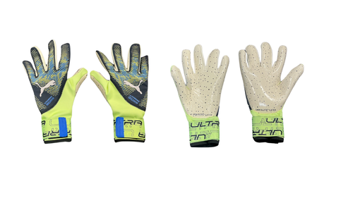 Vist Large View of Product Image Which is Puma ULTRA ULTIMATE 1 NC Soccer Goalie Gloves Green And Royal Blue 9