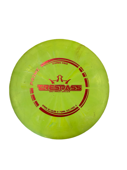 Vist Large View of Product Image Which is Used Dynamic Discs TRESSPASS PRIME Disc Golf Driver Green