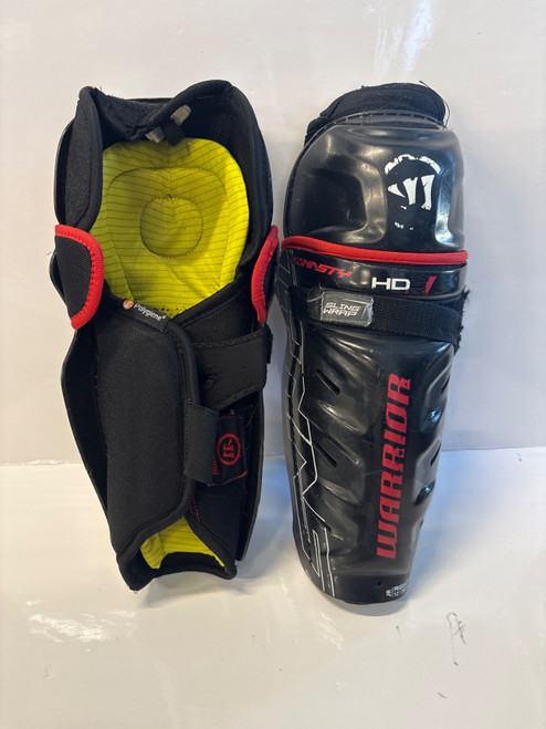 Vist Large View of Product Image Which is Used Warrior DYNASTY S/G Junior Shin Guards Black 12"