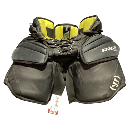 Vist Large View of Product Image Which is Used Warrior RXE Junior Goalie Pant Black S/M