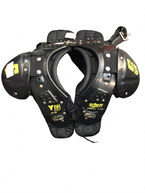 Vist Large View of Product Image Which is Used Schutt Y FLEX FB Shoulder Pads Black XS