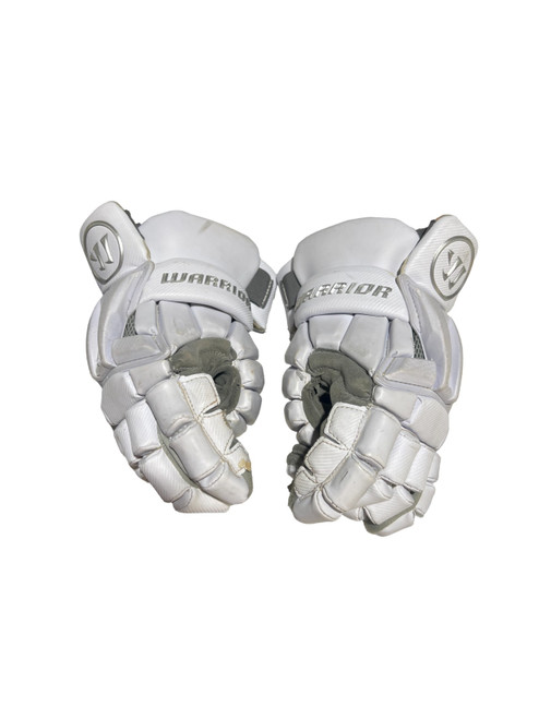 Vist Large View of Product Image Which is Used Warrior BURN Lacrosse Gloves Mens White MD