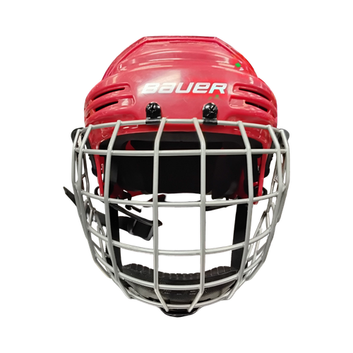 Vist Large View of Product Image Which is Used Bauer BHH2100 Helmet Cage Combo Red SM