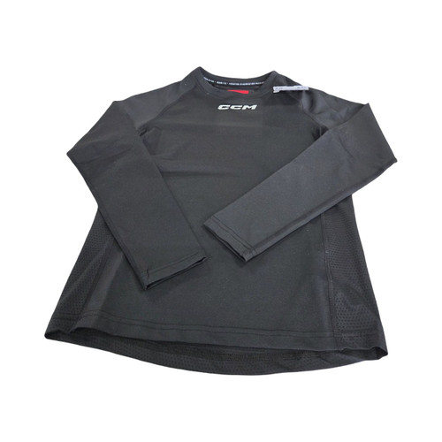 Vist Large View of Product Image Which is Used CCM LONGSLEEVE COMP SHIRT Hockey Tops Junior Black LG