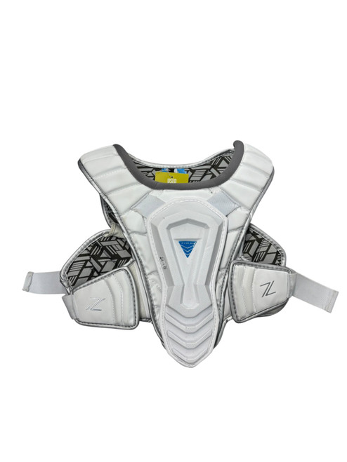 Vist Large View of Product Image Which is Used True ZERO LYTE Lacrosse Shoulder Pads White MD