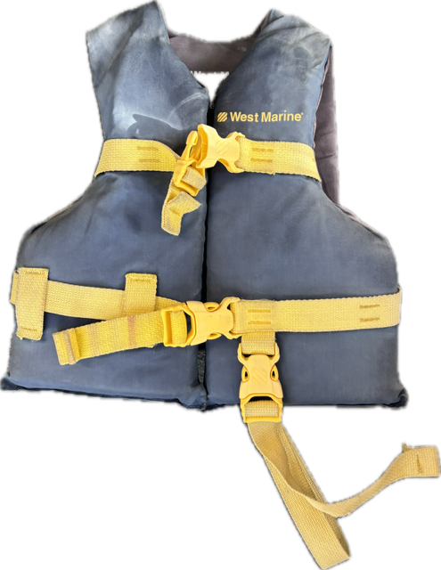 Vist Large View of Product Image Which is Used Infant PFD Navy Blue Infant 0-30