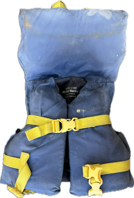Vist Large View of Product Image Which is Used Infant PFD Navy Blue Infant 0-30