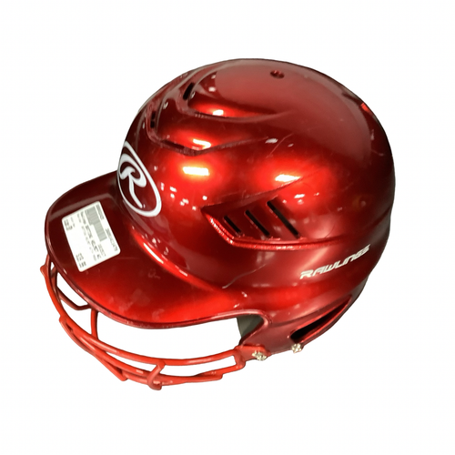 Vist Large View of Product Image Which is Used Rawlings BATTING HELMET WITH MASK Batting Helmet w/Mask Red SM