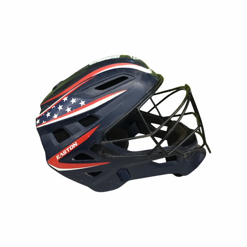 Vist Large View of Product Image Which is Used Easton ELITE X Catchers Helmet w/Mask Navy Blue One Size