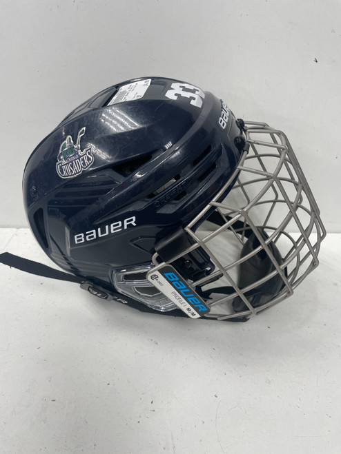 Vist Large View of Product Image Which is Used Bauer RE-AKT 85 Hockey Helmet Only Navy Blue SM