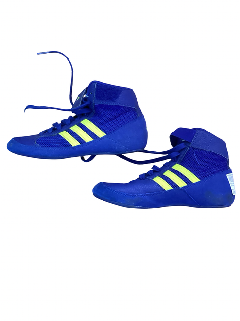 Vist Large View of Product Image Which is Used Adidas Wrestling Shoes Navy Blue Junior 01.5