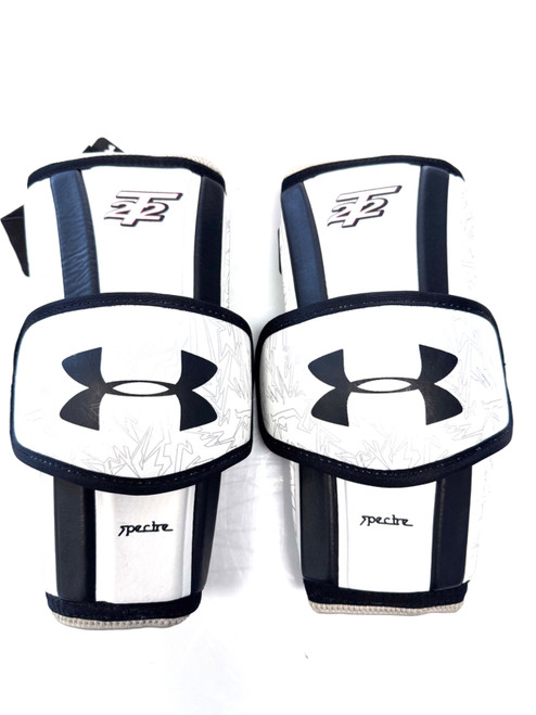 Vist Large View of Product Image Which is Used Under Armour SPECTRE 2T2 Lacrosse Arm Pads/Guards White LG