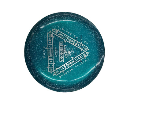 Vist Large View of Product Image Which is Used Discraft LEDGESTON BUZZZ Disc Golf Mid Range Navy Blue