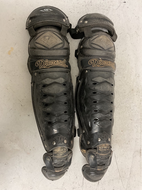 Vist Large View of Product Image Which is Used Diamond DLG-145 D Catchers Leg Guards Black Intermed