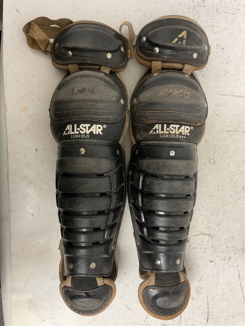 Vist Large View of Product Image Which is Used All-Star LG912LS Catchers Leg Guards Black Intermed